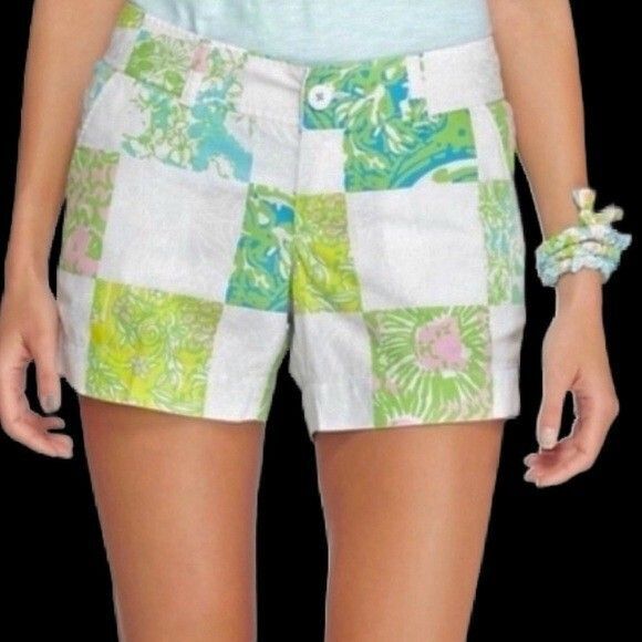 Lilly Pulitzer Resort‎ white lioness Patchwork The Callahan short 2 - Picture 1 of 7